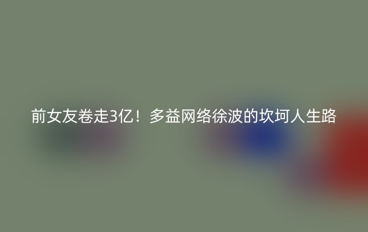 前女友卷走3亿！多益网络徐波的坎坷人生路