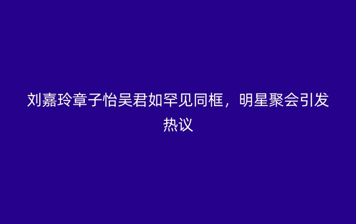 刘嘉玲章子怡吴君如罕见同框，明星聚会引发热议