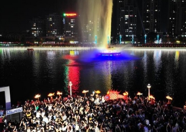 河源首届鱼灯夜游活动举行